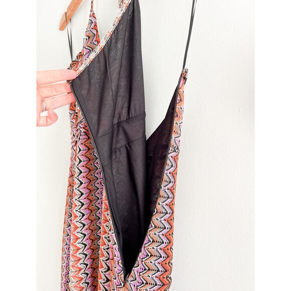 Ramy Brook | Daphne Zigzag Halter Maxi Dress | Soho Multi | Sz 16 - Picture 8 of 12